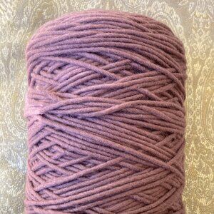 cone of thick fat purple wool yarn 5 lbs